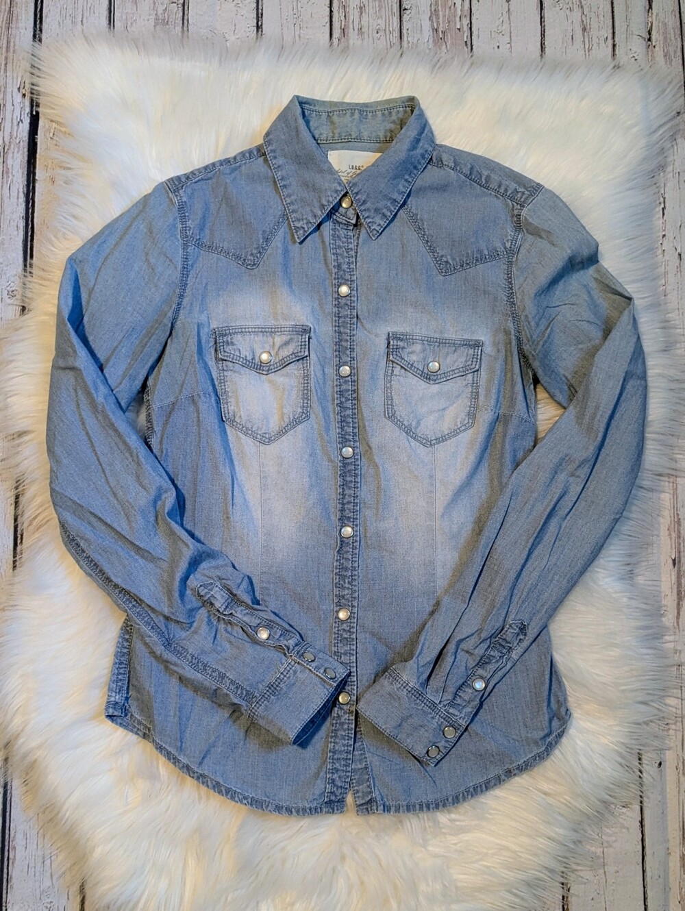 H&M Western Style Chambray Button-Down Shirt